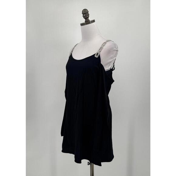 For Love and Lemons Black Cold Shoulder Sequin Strap A Line Mini Dress Sz XS - Picture 3 of 5